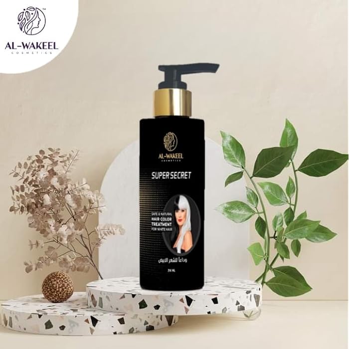 AL-WAKEEL COSMETICS Super Secret Cream Treatment For White Hair And Gray Hair And Restore Natural Hair Color 200 ml - Image 2